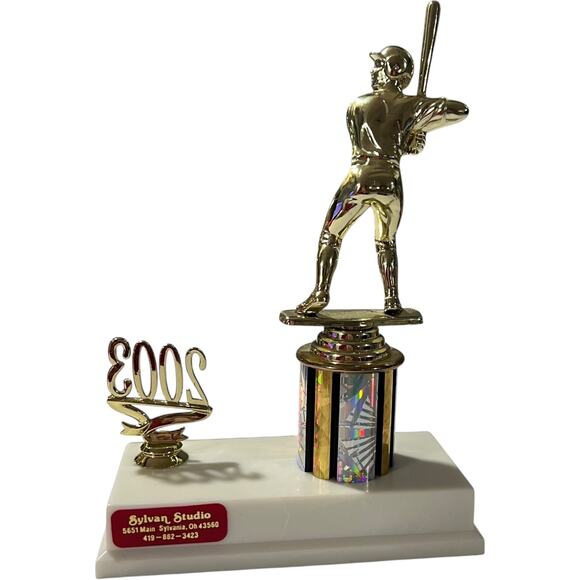 Trophy gold white baseball batter 2003 - Picture 5 of 7